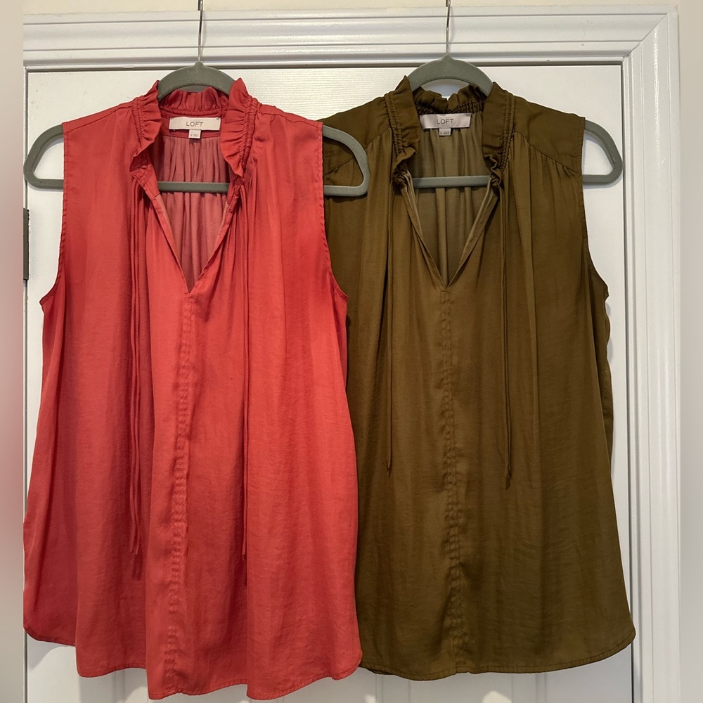 2 LOFT Silky Tops